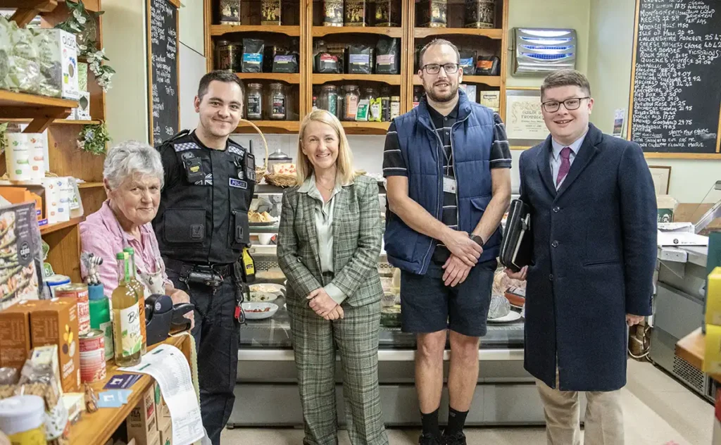 Shoplifter strikes as Police & Crime Commissioner visits Little Common businesses