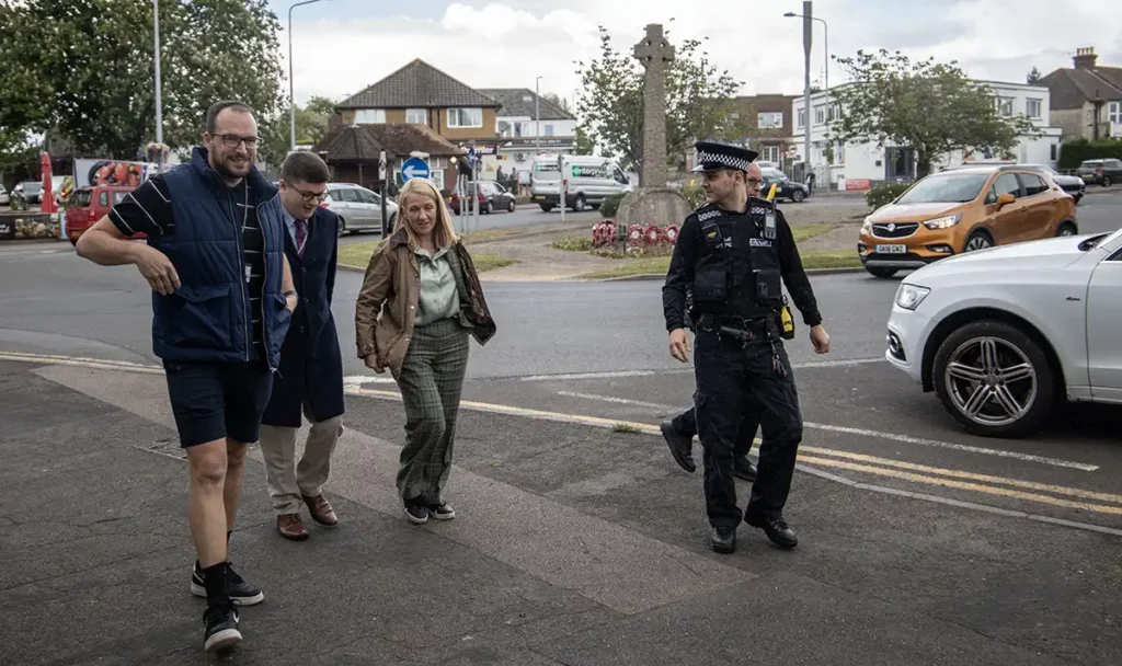 Shoplifter strikes as Police & Crime Commissioner visits Little Common businesses