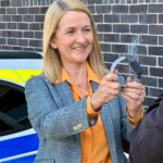 Sussex PCC Katy Bourne close up with Buddi tag